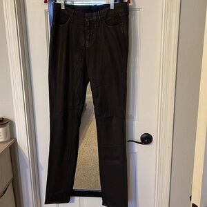 VINTAGE Dwell Brown Wax Coated Stretch Denim Jeans Skinny ~ 28